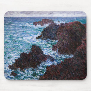 Claude Monet - De rotsen bij Belle-Ile, Wilde Kust Muismat