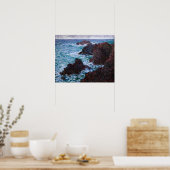 Claude Monet - De rotsen bij Belle-Ile, Wilde Kust Poster (Keuken)
