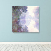 Claude Monet - De Seine bij Giverny, ochtendmist Canvas Afdruk (Insitu (Houten vloer))