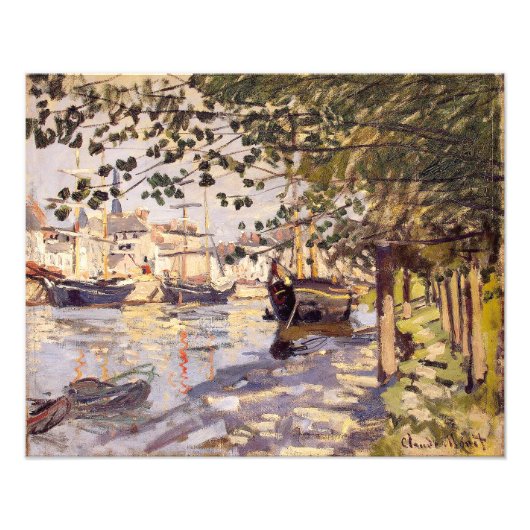 Claude Monet. De Seine bij Rouen Foto Afdruk (Voorkant)