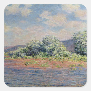 Claude Monet De Seine te Port-Villez, c.1890 Vierkante Sticker