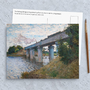 Claude Monet - De spoorbrug bij Argenteuil Briefkaart