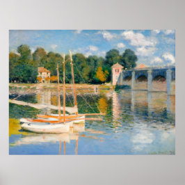 Claude Monet, de spoorbrug bij Argenteuil Poster