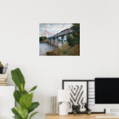 Claude Monet - De spoorbrug bij Argenteuil Poster (Thuiskantoor)