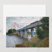 Claude Monet - De spoorwegbrug in Argenteuil Bedankkaart (Voorkant / Achterkant)