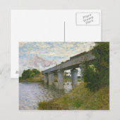 Claude Monet | De spoorwegbrug in Argenteuil Briefkaart (Voorkant / Achterkant)
