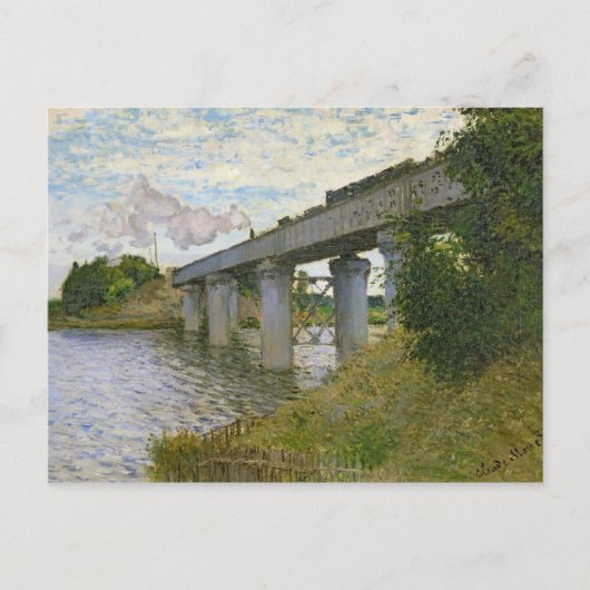 Claude Monet | De spoorwegbrug in Argenteuil Briefkaart (Voorkant)