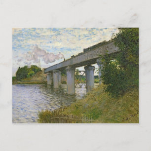Claude Monet De spoorwegbrug in Argenteuil Briefkaart