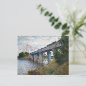 Claude Monet - De spoorwegbrug in Argenteuil Briefkaart (Staand voorkant)