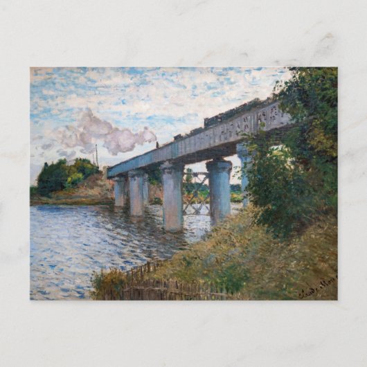 Claude Monet - De spoorwegbrug in Argenteuil Briefkaart (Voorkant)