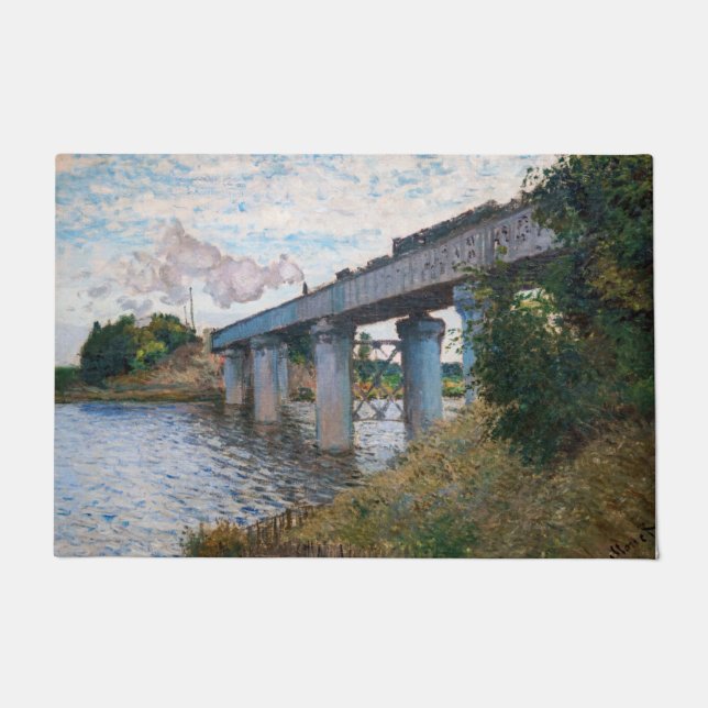 Claude Monet - De spoorwegbrug in Argenteuil Deurmat (Voorkant)