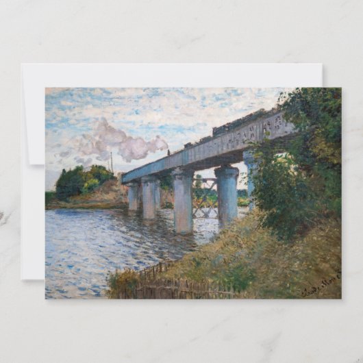 Claude Monet - De spoorwegbrug in Argenteuil Kaart (Voorkant)