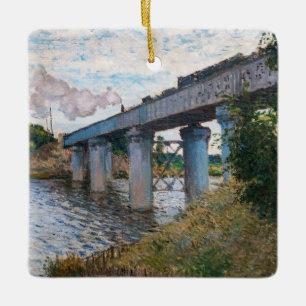 Claude Monet - De spoorwegbrug in Argenteuil Keramisch Ornament