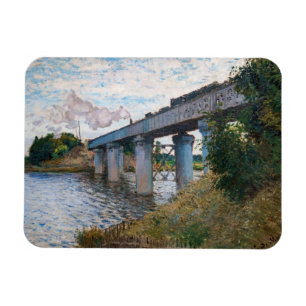 Claude Monet - De spoorwegbrug in Argenteuil Magneet