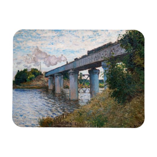 Claude Monet - De spoorwegbrug in Argenteuil Magneet (Horizontaal)