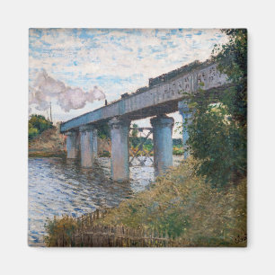 Claude Monet - De spoorwegbrug in Argenteuil Magneet