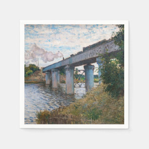 Claude Monet - De spoorwegbrug in Argenteuil Servet