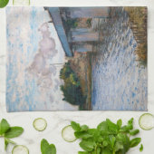 Claude Monet - De spoorwegbrug in Argenteuil Theedoek (Gevouwen)