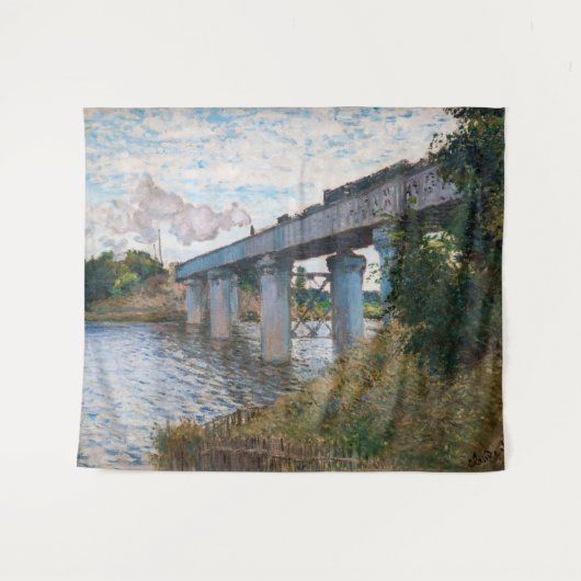 Claude Monet - De spoorwegbrug in Argenteuil Wandkleed (Voorkant (horizontaal))