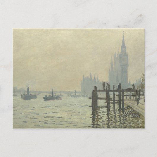 Claude Monet - De Theems in Westminster Briefkaart (Voorkant)