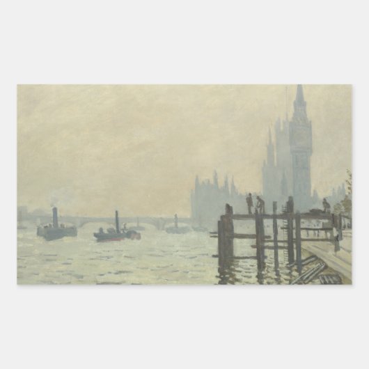 Claude Monet - De Theems in Westminster Rechthoekige Sticker (Voorkant)