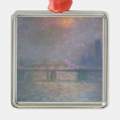 Claude Monet | De Theems met het Kiekruis Metalen Ornament (Voorkant)
