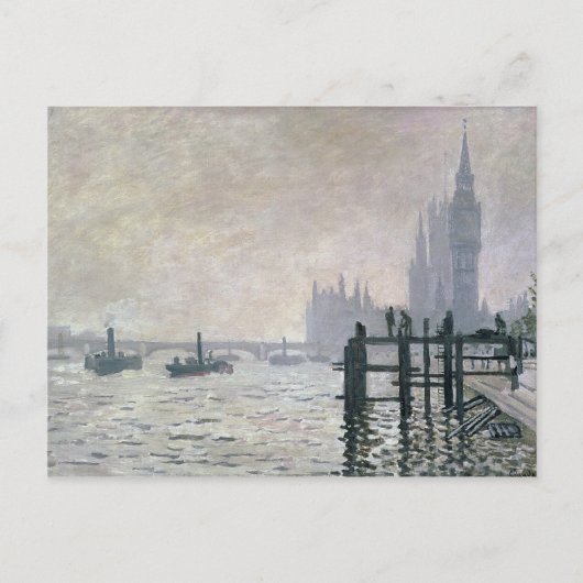 Claude Monet | De Theems onder Westminster Briefkaart (Voorkant)
