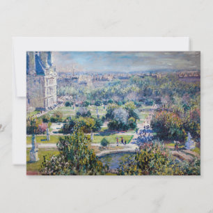 Claude Monet - De Tuilerieën Tuinen Bedankkaart