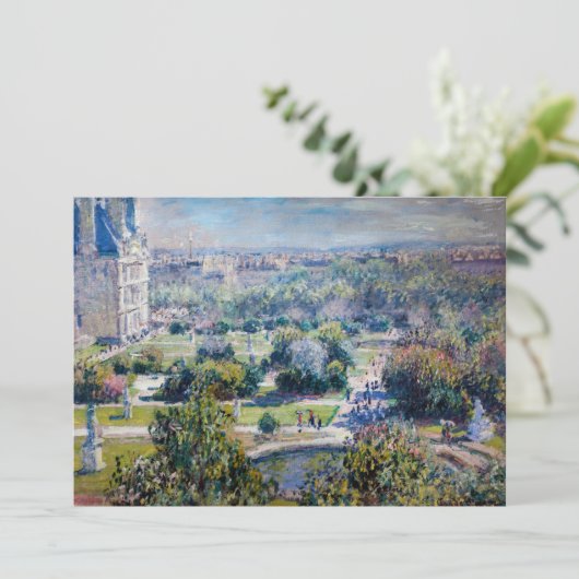 Claude Monet - De Tuilerieën Tuinen Bedankkaart (Staand voorkant)