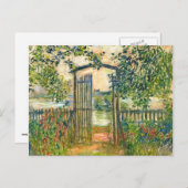 Claude Monet De tuin in Vetheuil Briefkaart (Voorkant / Achterkant)