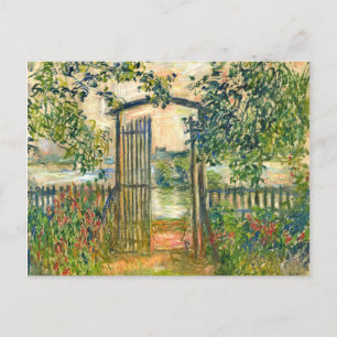 Claude Monet De tuin in Vetheuil Briefkaart
