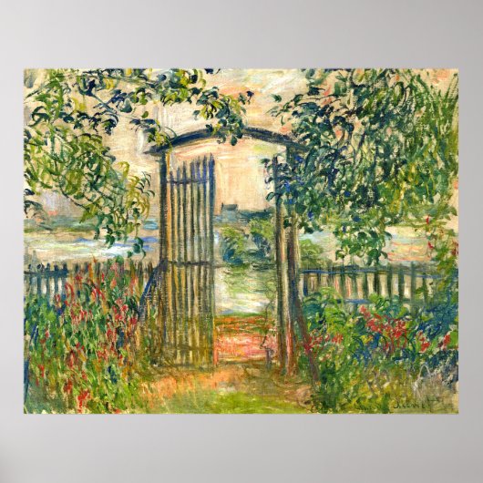 Claude Monet: De tuin in Vetheuil Poster (Voorkant)