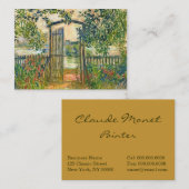 Claude Monet De tuin in Vetheuil Visitekaartje (Voorkant / Achterkant)