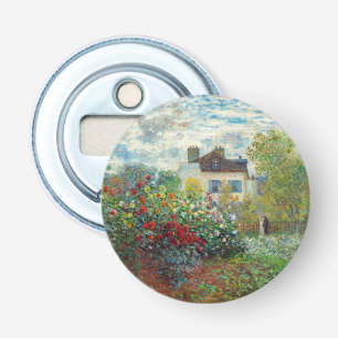 Claude Monet - De tuin van de kunstenaar in Argent Button Flesopener