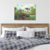 Claude Monet - De tuin van de kunstenaar in Argent Canvas Afdruk (Insitu (Slaapkamer))