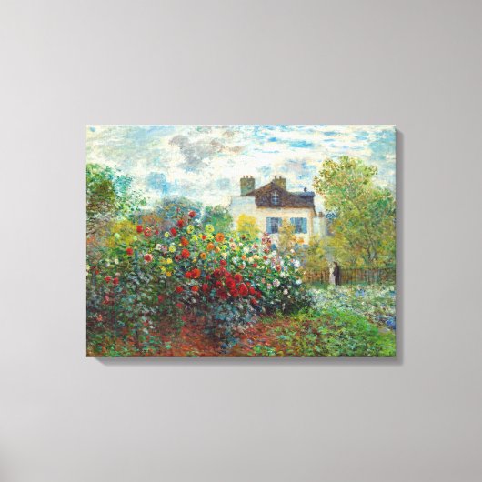 Claude Monet - De tuin van de kunstenaar in Argent Canvas Afdruk (Voorkant)