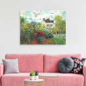 Claude Monet - De tuin van de kunstenaar in Argent Canvas Afdruk (Insitu (Woonkamer))
