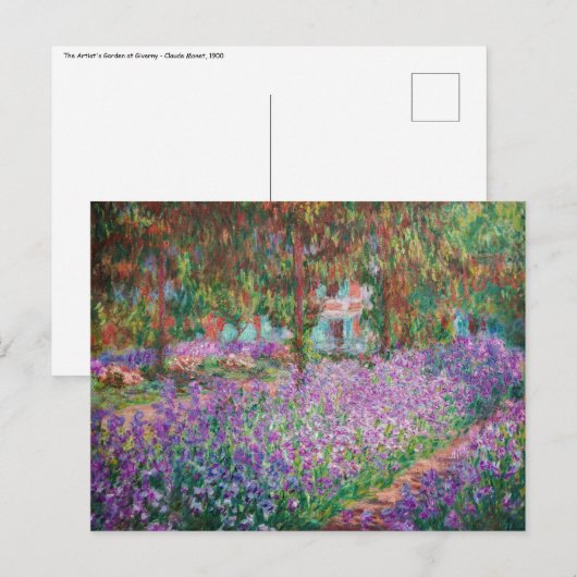 Claude Monet - De tuin van de kunstenaar in Givern Briefkaart (Voorkant / Achterkant)