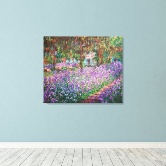 Claude Monet - De tuin van de kunstenaar in Givern Canvas Afdruk (Insitu (Houten vloer))