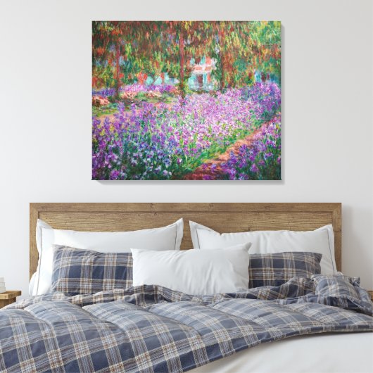 Claude Monet - De tuin van de kunstenaar in Givern Canvas Afdruk (Insitu (Slaapkamer))