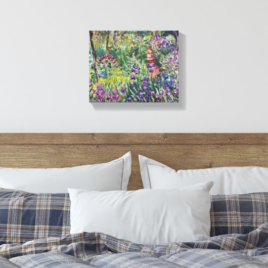 Claude Monet - De tuin van de kunstenaar in Givern Canvas Afdruk (Insitu (Slaapkamer))