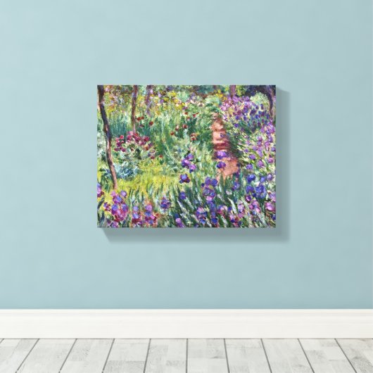Claude Monet - De tuin van de kunstenaar in Givern Canvas Afdruk (Insitu (Houten vloer))