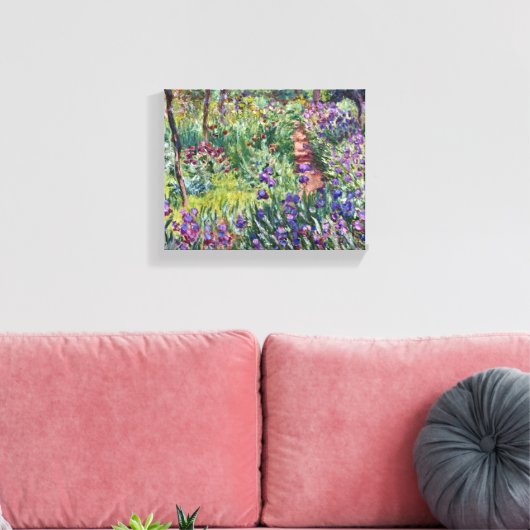 Claude Monet - De tuin van de kunstenaar in Givern Canvas Afdruk (Insitu (Woonkamer))