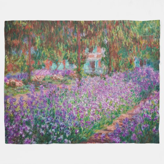 Claude Monet - De tuin van de kunstenaar in Givern Fleece Deken (Voorkant (Horizontaal))