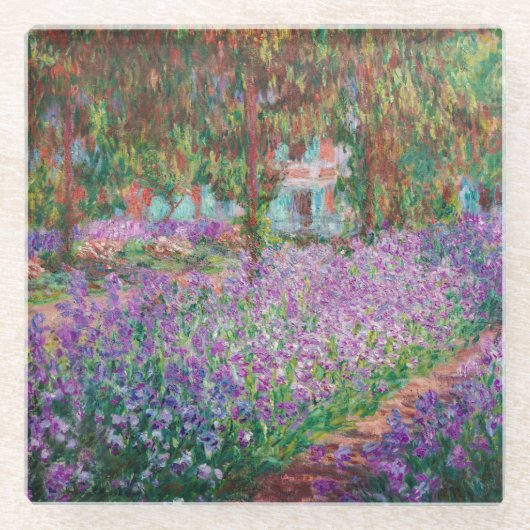 Claude Monet - De tuin van de kunstenaar in Givern Glazen Onderzetter (Voorkant)