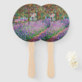 Claude Monet - De tuin van de kunstenaar in Givern Handwaaier (Voorkant en achterkant)