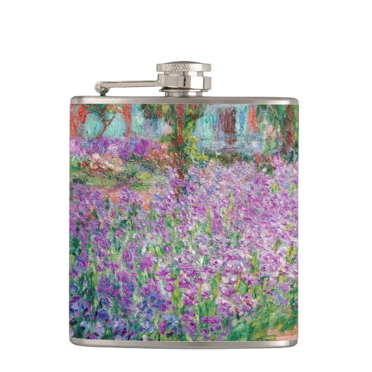 Claude Monet - De tuin van de kunstenaar in Givern Heupfles (Voorkant)