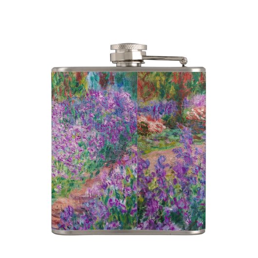 Claude Monet - De tuin van de kunstenaar in Givern Heupfles (Achterkant)