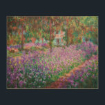 Claude Monet - De tuin van de kunstenaar in Givern Hout Afdruk<br><div class="desc">The Artists Garden at Giverny / Le Jardin de l'artiste a Giverny - Claude Monet,  1900</div>