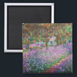 Claude Monet - De tuin van de kunstenaar in Givern Magneet<br><div class="desc">The Artists Garden at Giverny / Le Jardin de l'artiste a Giverny - Claude Monet,  1900</div>